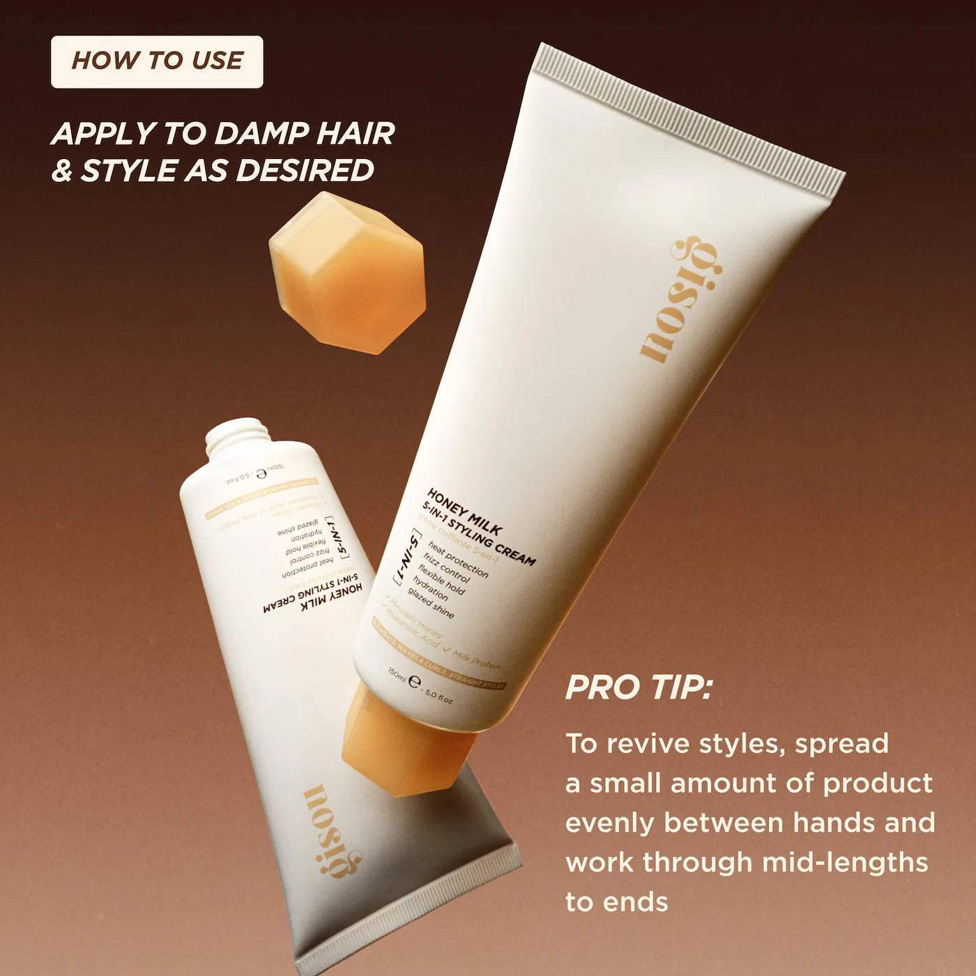 Gisou Honey Milk 5-in-1 Styling Cream